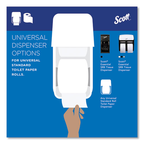 Scott Essential Standard Roll Bathroom Tissue, Septic Safe, 2-Ply, White, 550/Roll, 20 Rolls/cs