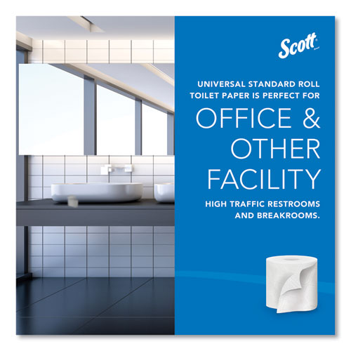 Scott Essential Standard Roll Bathroom Tissue, Septic Safe, 2-Ply, White, 550/Roll, 20 Rolls/cs