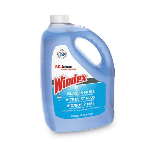 Windex Glass Cleaner With Ammonia-D, 1 Gal Bottle, 4/ct
