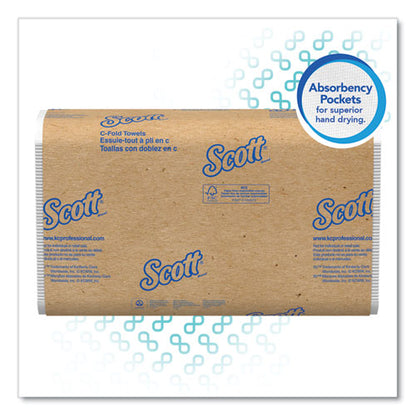 10.13x13.15 Scott Essential C-Fold Towels for Business, Absorbency Pockets, 1-Ply, White, 200/Pack, 12 Packs/Carton