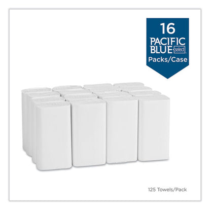 9.2x9.4 GEORGIA PACIFIC Blue Select Multi-Fold 2-Ply Paper Towel, White, 125/Pack, 16 Packs/Carton