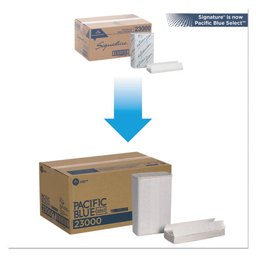 10.1x12.7 GEORGIA PACIFIC Pacific Blue Select C-Fold Paper Towels, 2-Ply, White, 120/PK, 12 Packs/ct