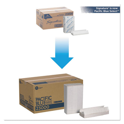 10.1x12.7 GEORGIA PACIFIC Pacific Blue Select C-Fold Paper Towels, 2-Ply, White, 120/PK, 12 Packs/ct