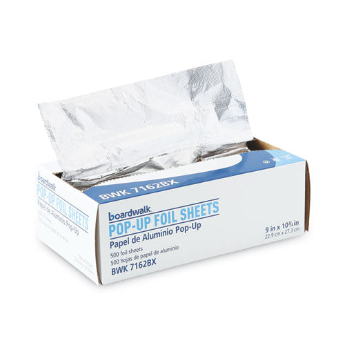 9x10.75 Standard Aluminum Foil Pop-Up Sheets, 63 Gauge, 500 Sheets/Box, 6 Boxes/ct