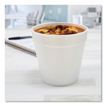 16oz Dart Foam Containers, Squat, White, 500/cs