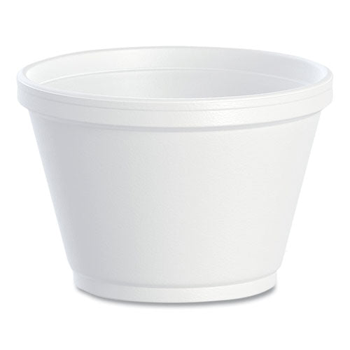 6oz Squat Foam Containers Cups 6SJ12 White Dart 1000/cs
