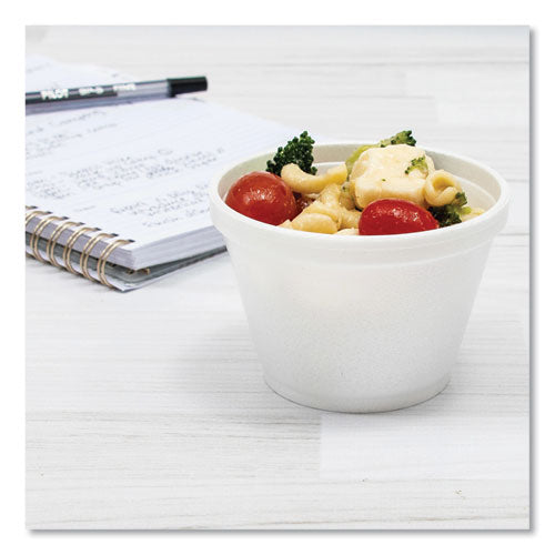 6oz Squat Foam Containers Cups 6SJ12 White Dart 1000/cs