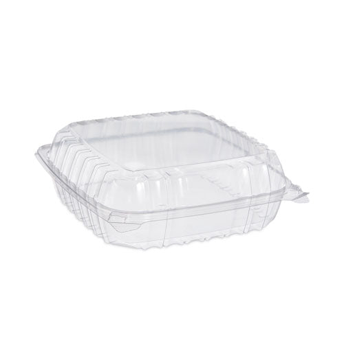 9.3x8.8x3 Dart ClearSeal Hinged-Lid Plastic Containers, Clear, Plastic, 200/cs