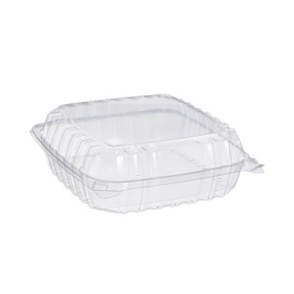 9.3x8.8x3 Dart ClearSeal Hinged-Lid Plastic Containers, Clear, Plastic, 200/cs