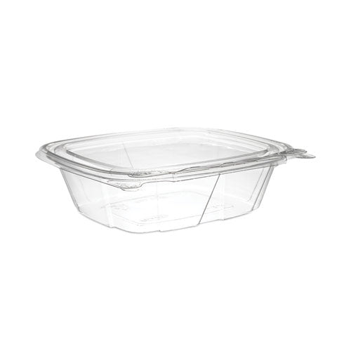 12oz Dart ClearPac SafeSeal Tamper-Resistant/Evident Containers, Flat Lid, 4.9x2x5.5, Clear, Plastic, 200/cs