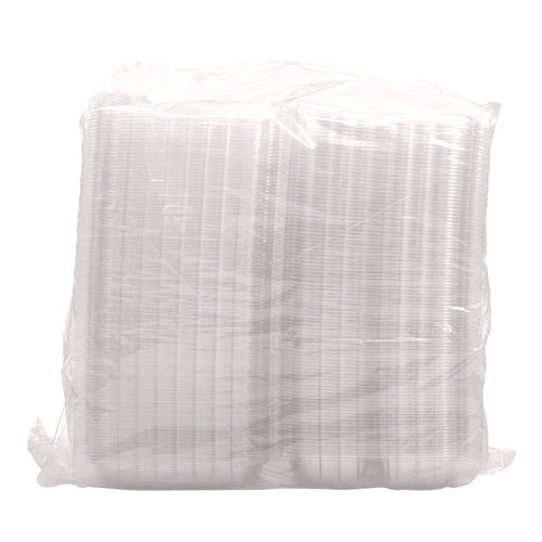 8.25x8.25x3 Dart ClearSeal Hinged-Lid Plastic Containers, Clear, 250/cs