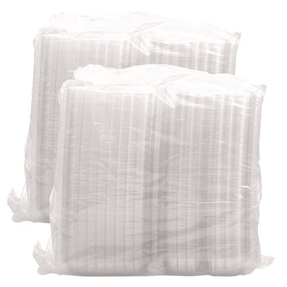 8.25x8.25x3 Dart ClearSeal Hinged-Lid Plastic Containers, Clear, 250/cs