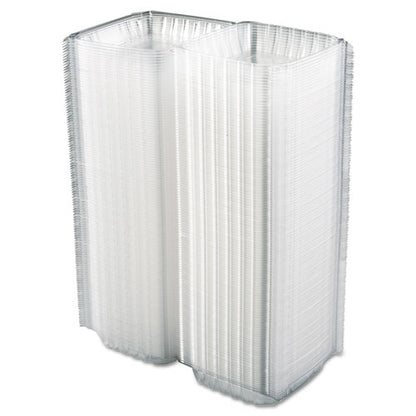 8x8 Dart ClearSeal Hinged-Lid Plastic Containers, 8.3x8.3x3, Clear, 250/cs