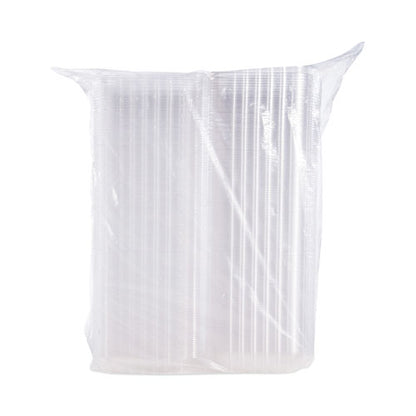 8x8 Dart ClearSeal Hinged-Lid Plastic Containers, 8.3x8.3x3, Clear, 250/cs