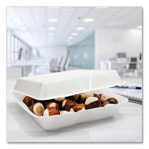 9.25x9.5x3 Dart Foam Hinged Lid Containers, 200/ct