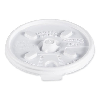 8oz Dart Lift n' Lock Plastic Hot Cup Lids, Fits Cups, White, 1,000/Carton