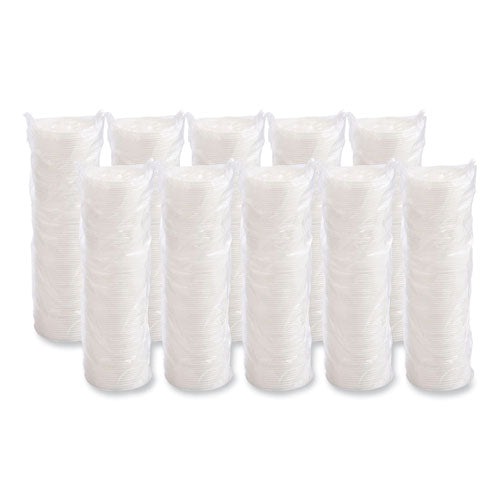 8oz Dart Lift n' Lock Plastic Hot Cup Lids, Fits Cups, White, 1,000/Carton
