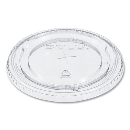 16-24oz SOLO Pete Flat Straw-Slot Cold Cup Lids, Clear, 100/pack, 10 Packs/ct