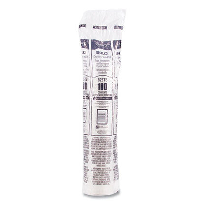 16-24oz SOLO Pete Flat Straw-Slot Cold Cup Lids, Clear, 100/pack, 10 Packs/ct