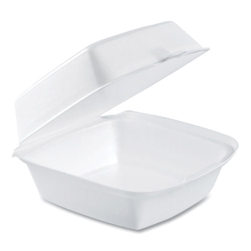 6x6x3 Dart Foam Hinged Lid Container, 6x5.78x3, White, 500/cs