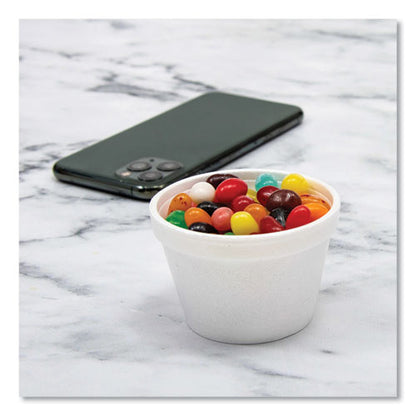 4oz Dart Bowl, White, Foam, 1,000/ct