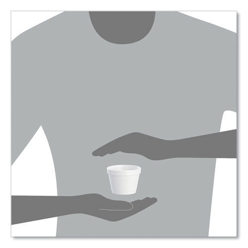 4oz Dart Bowl, White, Foam, 1,000/ct