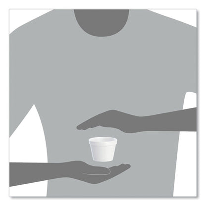 4oz Dart Bowl, White, Foam, 1,000/ct