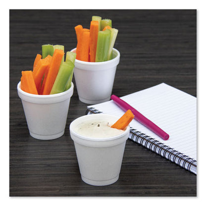 4oz 4J4 Foam Drink Cups Dart White 1000/cs
