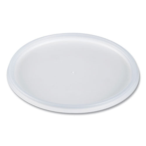 24-32oz Dart Plastic Lids for Foam Containers, Flat, Vented, Translucent, 500/cs