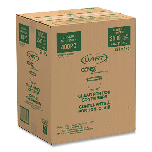 4oz Dart Conex Complements Portion/medicine Cups, Clear, 2500/cs