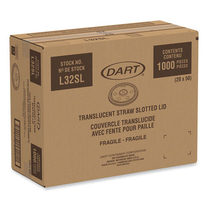 32-44-60oz Dart Lids For Foam Cups And Containers, Translucent, 1,000/cs