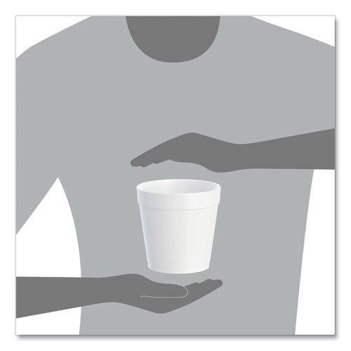 32oz Dart Foam Containers, White, 500/cs