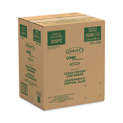 3.25oz Dart Conex Complements Portion Cups, Clear, 2500/cs