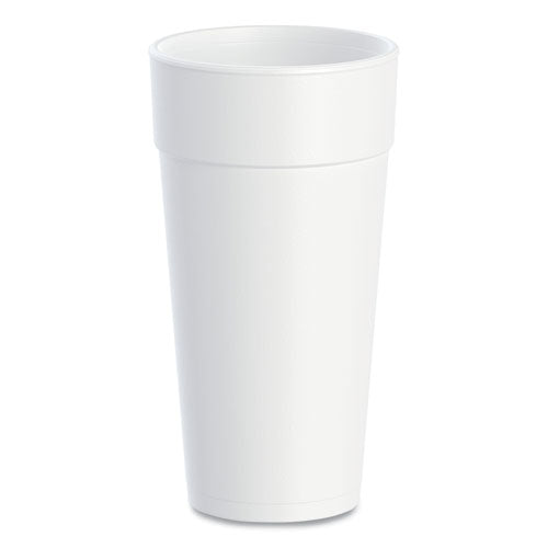24oz 24J16 DART Foam Drink Cups, Hot/cold, White, 500/cs