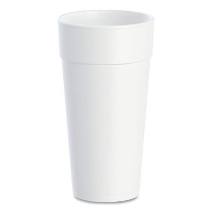 24oz 24J16 DART Foam Drink Cups, Hot/cold, White, 500/cs