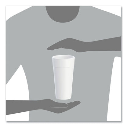 24oz 24J16 DART Foam Drink Cups, Hot/cold, White, 500/cs