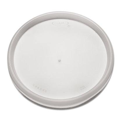 6-32oz Dart Plastic Lids for Foam Cups, Flat, Vented, Translucent, 1000/cs
