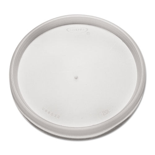 6-32oz Dart Plastic Lids for Foam Cups, Flat, Vented, Translucent, 1000/cs