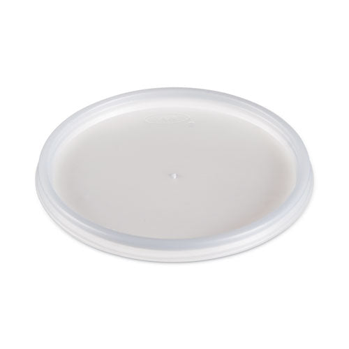 6-32oz Dart Plastic Lids for Foam Cups, Flat, Vented, Translucent, 1000/cs