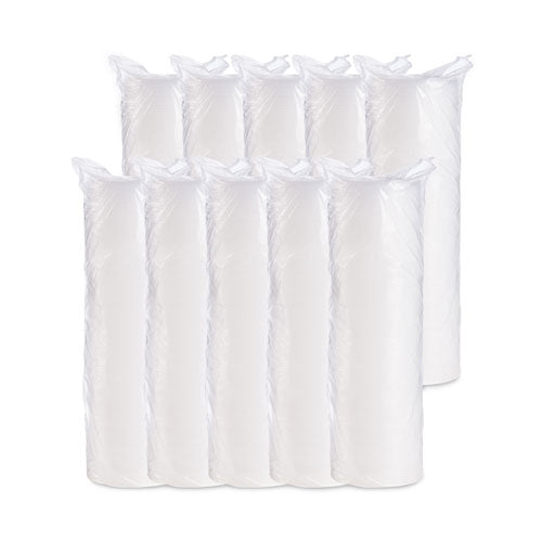 6-32oz Dart Plastic Lids for Foam Cups, Flat, Vented, Translucent, 1000/cs