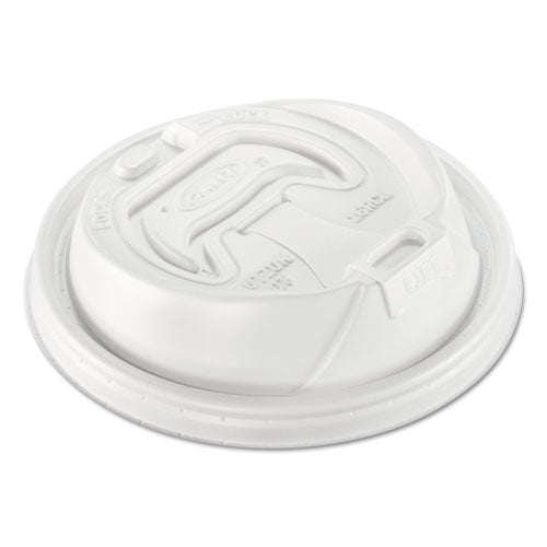 12-24oz Dart Optima Reclosable Lid, Fits Foam Cups, White, 100/pk