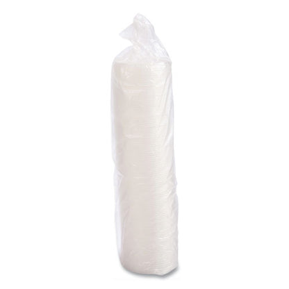 12oz Dart Translucent Lid for foam cup with straw slot - 1000 ct