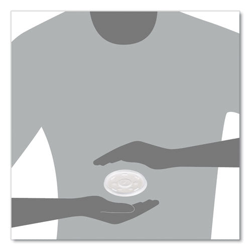 12oz Dart Translucent Lid for foam cup with straw slot - 1000 ct