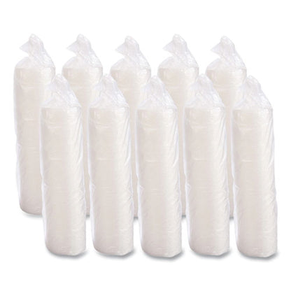 12oz Dart Translucent Lid for foam cup with straw slot - 1000 ct