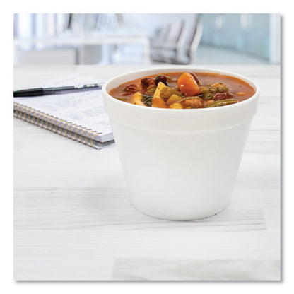 12oz Squat Foam Food Container Cups White Dart 12SJ20 500/cs