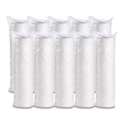 6-14oz Dart Plastic Lids for Foam Cups, Bowls and Containers, Squat, Vented, White, 1000/cs