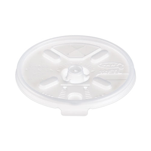 10-14oz Dart Lift N' Lock Plastic Hot Cup Lids, With Straw Slot, Cups, Translucent, 100/sleeve, 10 Sleeves/ct