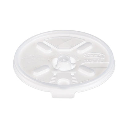 10-14oz Dart Lift N' Lock Plastic Hot Cup Lids, With Straw Slot, Cups, Translucent, 100/sleeve, 10 Sleeves/ct