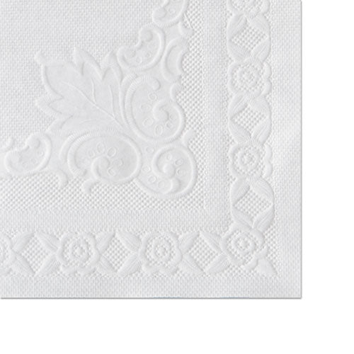 10x14 Hoffmaster Classic Embossed Straight Edge Placemats, White, 1,000/ct