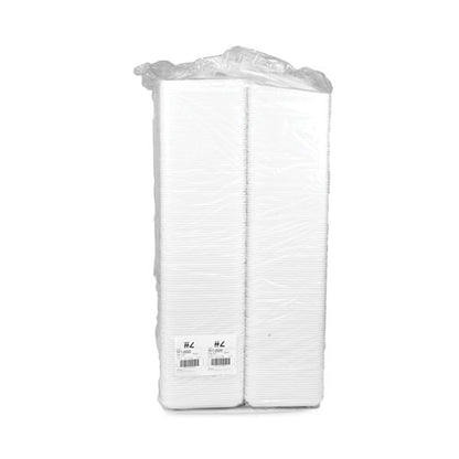 8.2x5.7x0.91 Pactiv Supermarket Tray, #2, White, Foam, 500/ct
